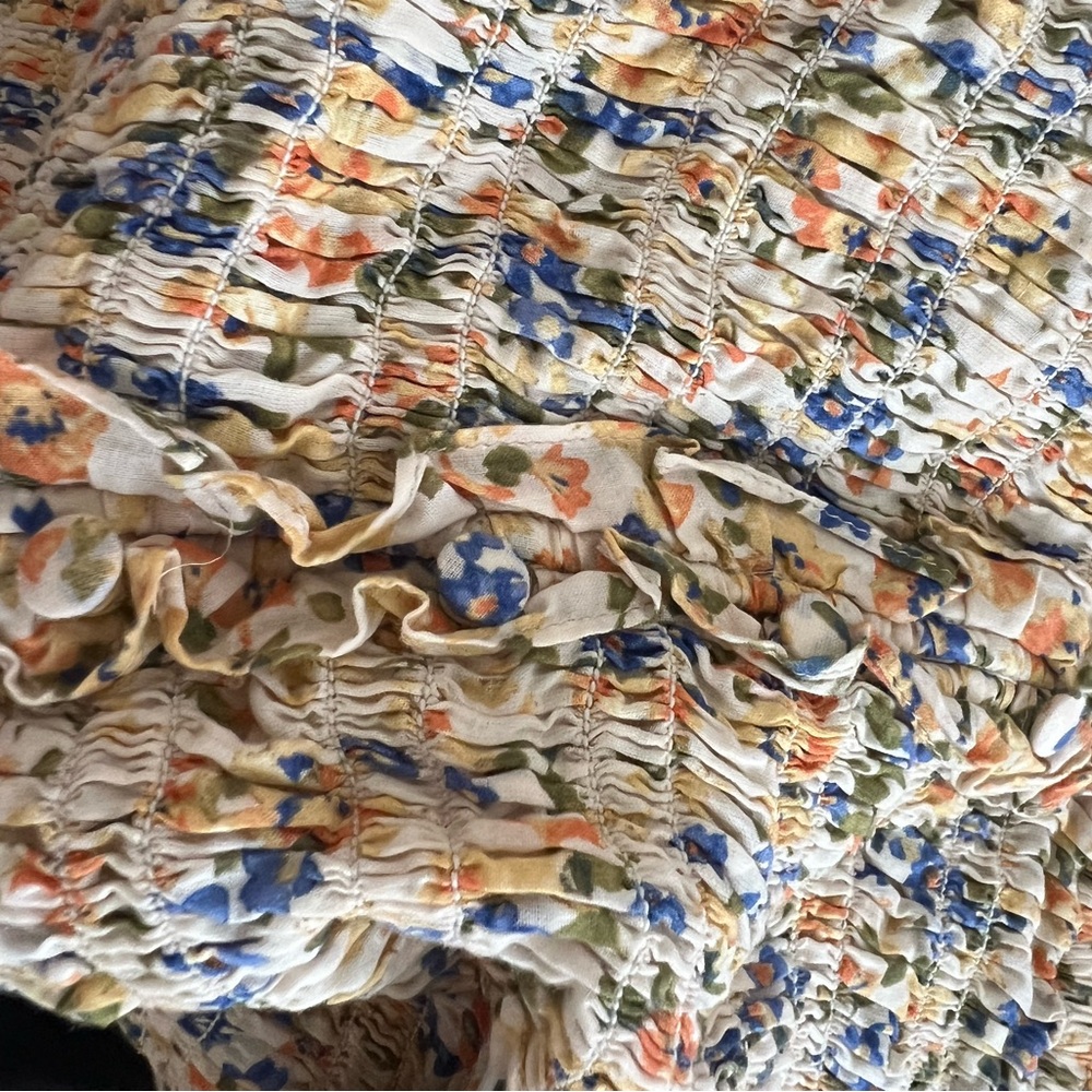 Sezane Mirtha Floral Smocked Blouse - Picture 6 of 6